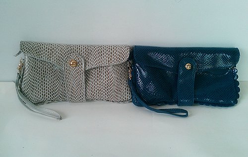 Fashion Lady Mini Shine Obtain Genuine Leather Metal Chain Clutch Evening Bags