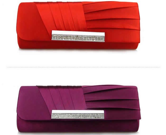 Rectangular Shape Straps Beaded Evening Bags