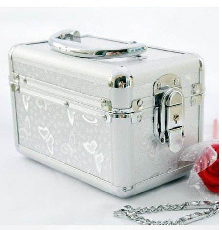 Silver Multi Butterfly Cosmetic Box