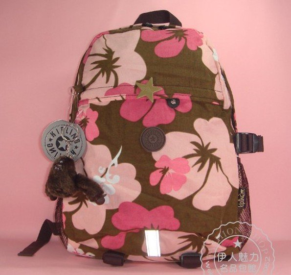 Women's Flowers Printing Waterproof Nylon Adjustable Shoulder Strap Backpacks