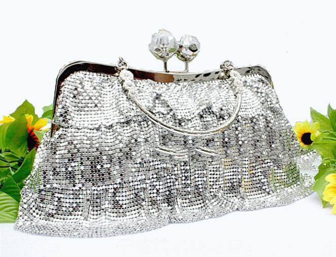 Silver Shinning Sequins Charming Elegant Handmade Backpacks