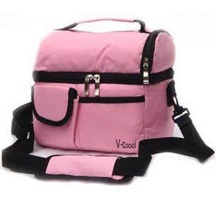 Folding Shoulder Mini Green Fabric 300D Polyster Cooler Bag