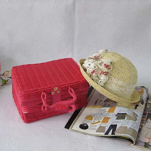 Small Floral Hand-woven Crafts Korean Fashion Suitcases