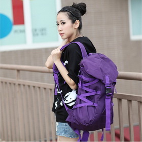 Fashion Floral Zipper Nylon Resistance to Dirty Backpack for Travel