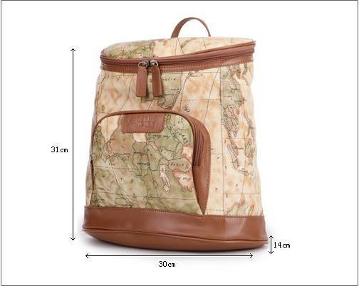 Unique Map Backpack Shoulder Brown Travel Totes