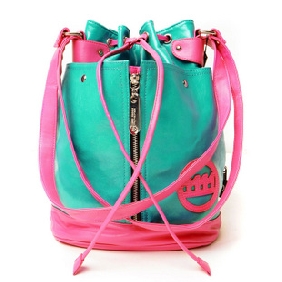 Retro Multi-colour Round Bucket Shape Double Straps Backpacks