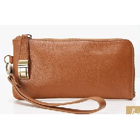 Women Retro Leather Brown Wallet Card Bag Handbag Clutches