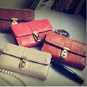 Women's Leather Retro Grind Arenaceous Hand Bag Purse Clutches Wallet