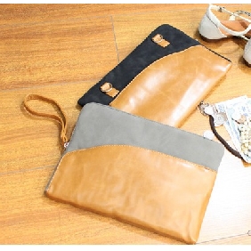 Women Simple Retro Fashion Portable Bag Briefcase Wristlets