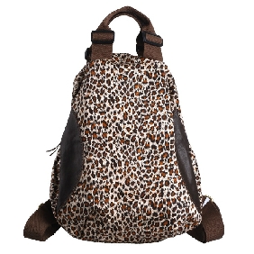 Double Shoulder Women Large Capacity Pack Fashion Leopard Grain Backpack Bags