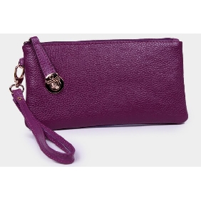 Leather Female Hand Caught Long Pattern Purse One Shoulder Bag Wristlets