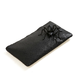 Lady Unique Hand-made Pure Sheepskin Stereo Big Spiders Hand Bag Clutches