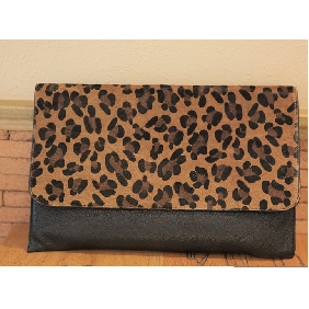 Women's Retro Leopard Grain Dinner Hand Bag Envelope Bag Clutches