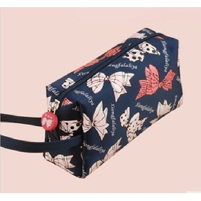 Woman's Cartoon Butterfly Canvas Hand Bag Lovely Makeup Bag Wristlets