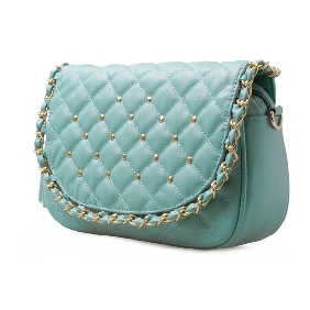 Women's Golden Rivets Retro Chain Messenger Bags