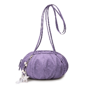 Women's Purple Cinderella pumpkin carriage Messenger Bags