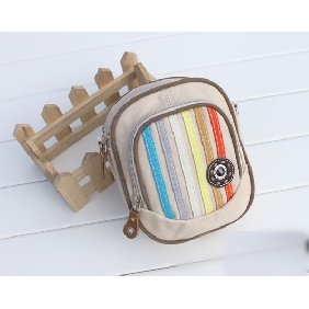 Unisex Stripe Recreational Canvas Bag Messenger Bags
