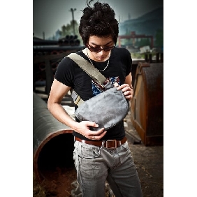 Men's Korean Style Small Canvas Shoulder Bags Fashion Leisure Waist Bags