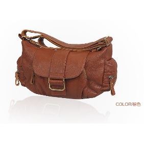 Ladies' Genuine Leather Zipper Chain Soft Hobos Bags