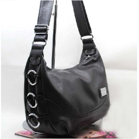 Ladies Luxurious Open Zipper PU Leather Cross-body Bag Hobos