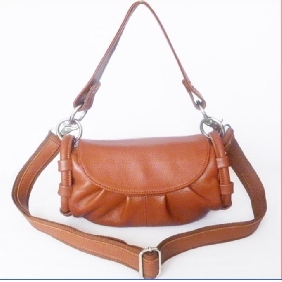 Ladies Genuine Leather Draped Cross-body Hobos Shoulder Bag