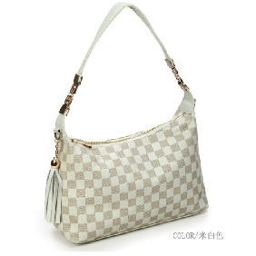 Genuine Leather Lady Korean Retro Plaid Hobos