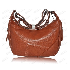 Women Genuine Leather Zipper Elegant Casual Soft Hobos Bags