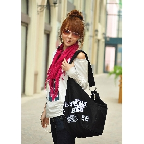 Female Preppy Style Canvas Bags Korean Style Shoulder Bags / Messenger Bags