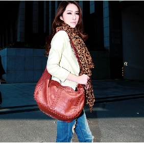 Fashion Leather Black Hobos