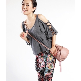 Women's Fashion Lovely Round Barrel PU Messenger Bags