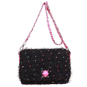 Women's Plush Knitting Fashion Clasp Lovely Messenger Bags