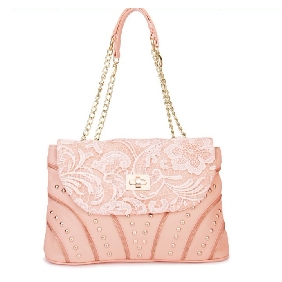 Pink Fashion Genuine Leather Lace Luxury Leisure Messenger Bag