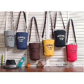 Boy Girl Canvas Round Bucket Tote Shoulder Bag