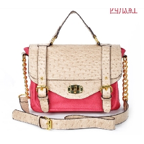 Watermelon Red Leather Dual-Purpose Satchels