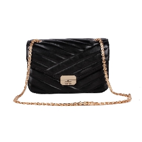 Women's Fashion Chain Package Stripe Shoulder Bag