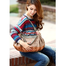 Korean Draped PU Cross-body Bag Shoulder Bags