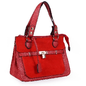 Ladies Litchi Grain Spell Color Fashion Shoulder Bags