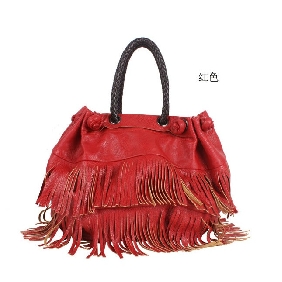 Europe Wind Weaving Aglet Tassel Chain Shoulder Bag