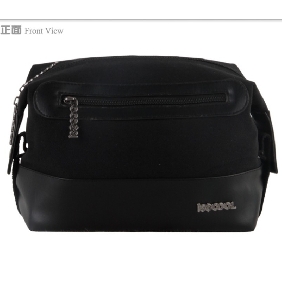 Black Charming Print Zipper Cosmetic Bags