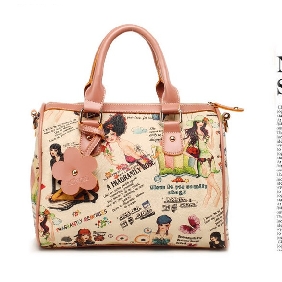 Ladies Recreational Fashion Portable Retro Printing Shoulder Bags