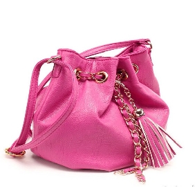 Women's Contracted Pure Color Bucket Single Shoulder Bag