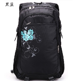 Pumping Belt Buckle Double Root Canvas School Backpack