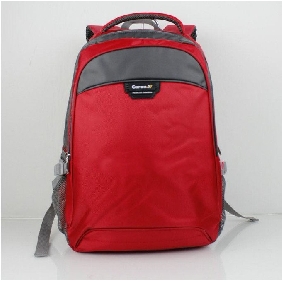Red Nylon Zipper Waterproof School Backpacks