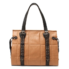 Women's Large Capacity Fashionable Rivet Strapped Han Style Single Shoulder Bag