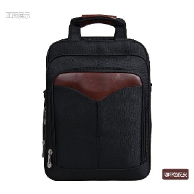 Canvas Black Rectangular Shape Backpacks