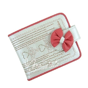 Women's Leather Meteor Shower Cute Lovely Bowknot Wallets