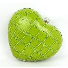 Heart-shaped Green Dinner Party Hard Shells Dress Bag Hand Bag Clutches