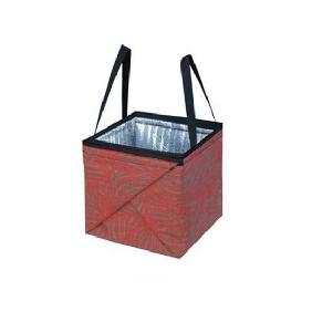 Red Polyester & Nylon Square Shape Picnic Bags