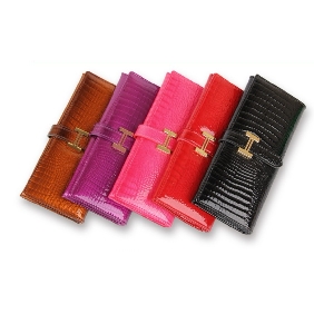 Fashion Lady Hasp Genuine Leather Crocodile Pattern Wallet