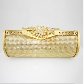 Ladies Handbags European Evening Bag Cute Daimond Fashionable Golden Clutches for Women